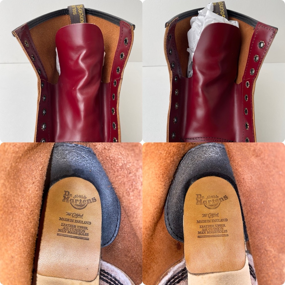 Vintage Dr. Martens 1460 Red Smooth Leather Boots UK 8 - Picture 14 of 16